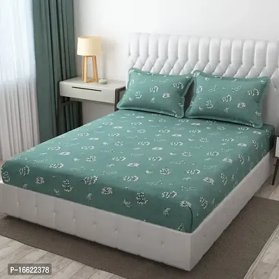 Fancy Glace Cotton Printed Bedsheet with 2 Pillow Covers