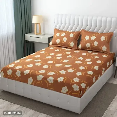 Fancy Glace Cotton Printed Bedsheet with 2 Pillow Covers