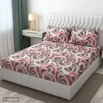 Fancy Glace Cotton Printed Bedsheet with 2 Pillow Covers