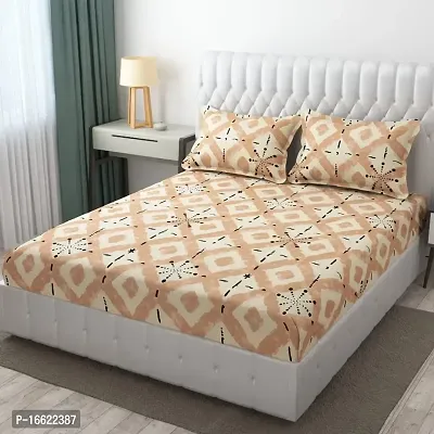 Fancy Glace Cotton Printed Bedsheet with 2 Pillow Covers