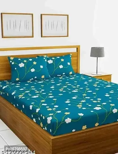New Town Attractive Fitted 1 Bedsheet 2 Pillow Covers