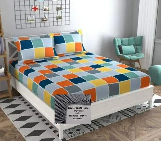 3D Printed Poly Cotton Double Bedsheets