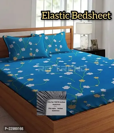 New Town Attractive Fitted 1 Bedsheet 2 Pillow Covers-thumb0