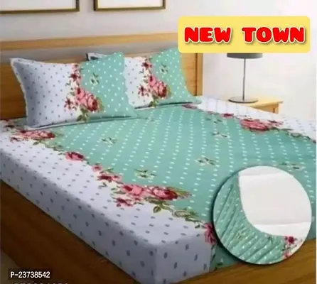 New Town Attractive High Quality Fitted 1  Bedsheet 2 Pillow Covers