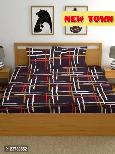 New Town Attractive High Quality Fitted 1  Bedsheet 2 Pillow Covers