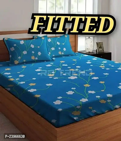 New Town All Around 1 Attractive Fitted Bedsheet with 2 Pillow Covers