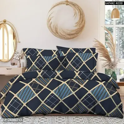 Stylish Double Bedsheets with Pillow Covers-thumb0