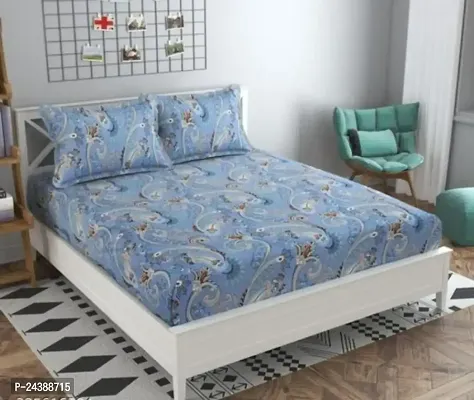 Stylish Double Bedsheets with Pillow Covers-thumb0