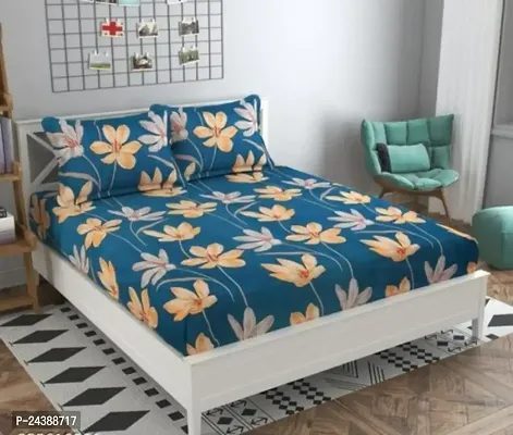 Stylish Double Bedsheets with Pillow Covers-thumb0