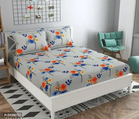 Stylish Double Bedsheets with Pillow Covers-thumb0