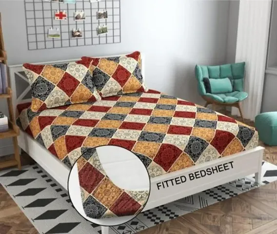 Limited Stock!! Elastic Fitted Bedsheets with Pillow Covers