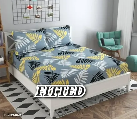 New Town Attractive Fitted 1 Bedsheet 2 Pillow Covers