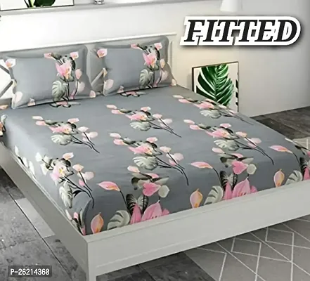 New Town Attractive Fitted 1 Bedsheet 2 Pillow Covers