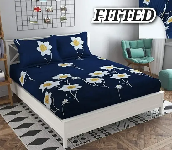 Printed Double Bedsheet with 2 Pillow Cover