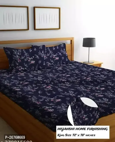 Classic Cotton Printed Bedsheet with Pillow Covers