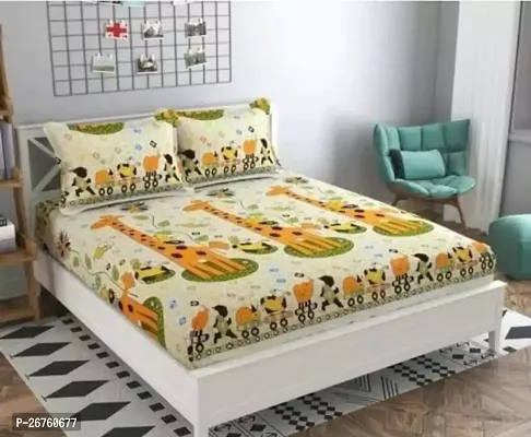 Classic Cotton Printed Bedsheet with Pillow Covers-thumb0