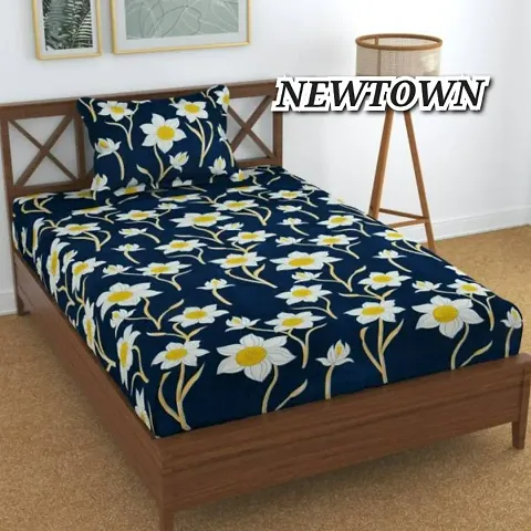 Microfiber Printed Single Bedsheet with 1 Pillow Cover