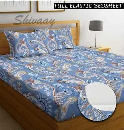 Elastic Fitted Bedsheets with Pillow covers