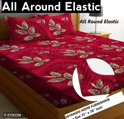 Classic Glace Cotton Bedsheet with Pillow Cover