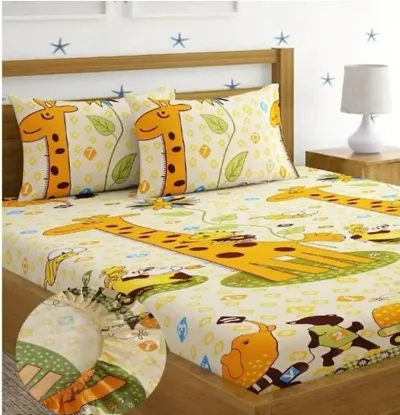 Premium King Size Elastic Fitted Bedsheets (Fits Upto 10 Inch Mattress)