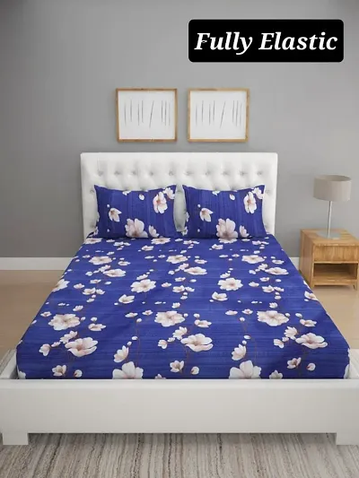 Glace Cotton Printed Double Bedsheets with 2 pillow cover!!