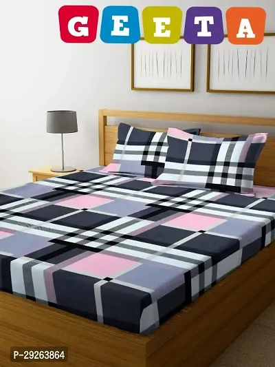 Classic Glace Cotton Bedsheet with Pillow Covers