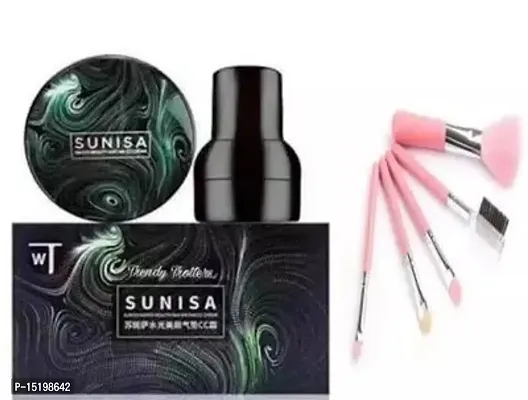 Sunisa Base Powder With 5 Pcs Makeup Brush Super Soft