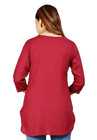 Classic Rayon Solid Short Kurtis For Women-thumb2