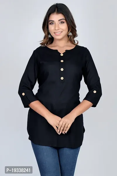 Women Beautiful Tops  Tunic Black-thumb2