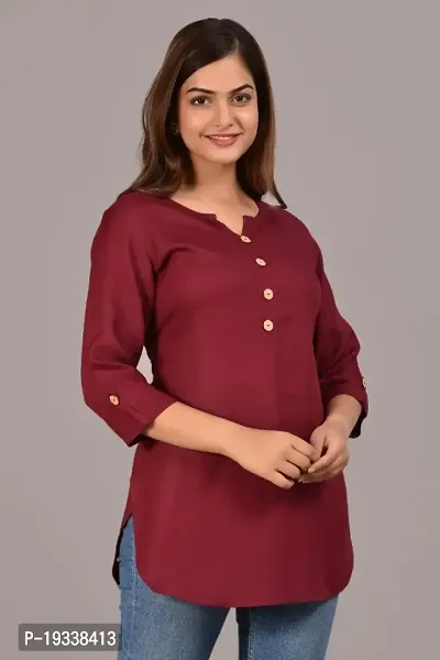 Women New Stylish Tops  Tunic Maroon