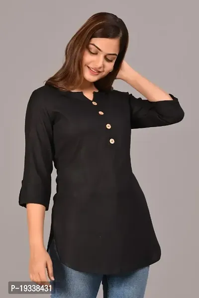 Women New Stylish Tops  Tunic Black-thumb0