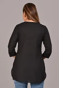 Women New Stylish Tops  Tunic Black-thumb3