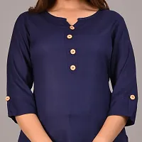 Women New Stylish Tops  Tunic Navy Blue-thumb1
