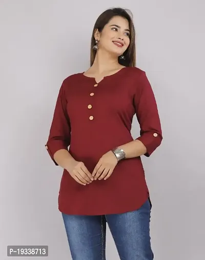 Women Attractive Top  Tunic Maroon