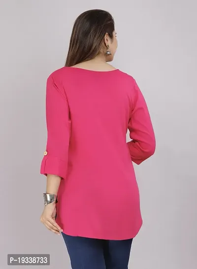 Women Attractive Top  Tunic Pink-thumb2