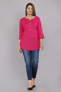 Women Attractive Top  Tunic Pink-thumb2