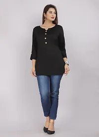 Women Attractive Top  Tunic Black-thumb2