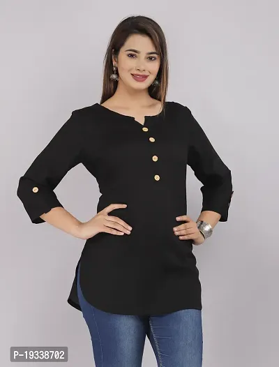 Women Attractive Top  Tunic Black-thumb4