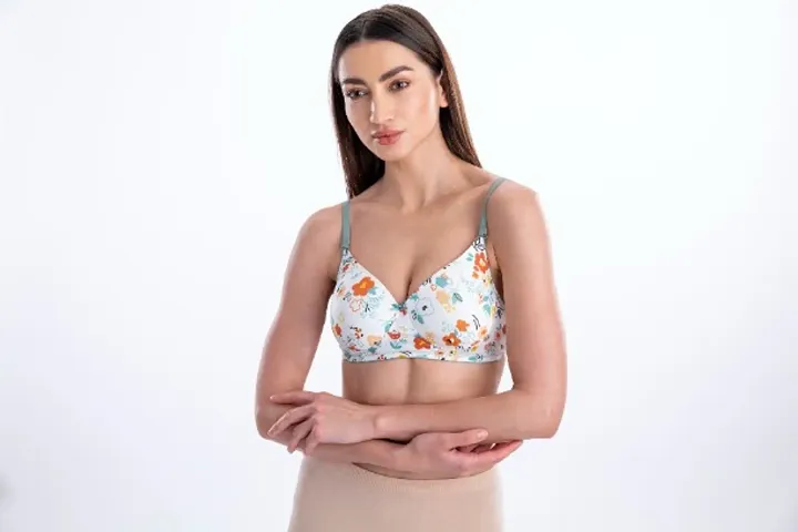 Buy Stylish Peach Cotton Solid Lightly Padded Wirefree T-Shirt Bras For  Women Online In India At Discounted Prices