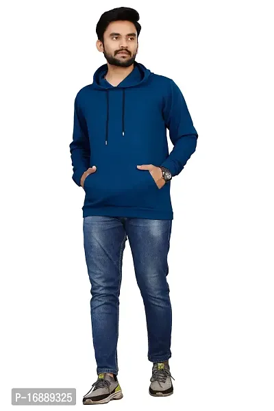 savsons Men's Plain Hoodie: Classic, Comfortable, Versatile, Perfect for Casual Wear Light Blue