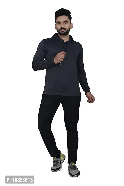 savsons Men's Plain Hoodie: Classic, Comfortable, Versatile, Perfect for Casual Wear Gray