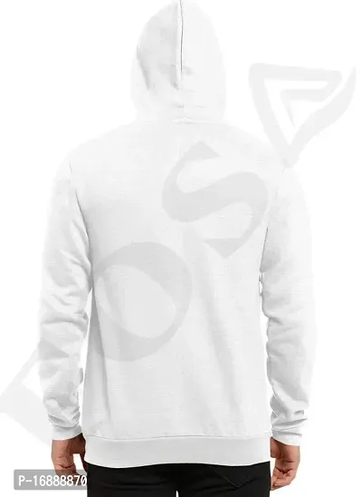 savsons Men's Classic Hooded Sweatshirt, A Timeless and Comfortable Basic Wardrobe Essential White-thumb5