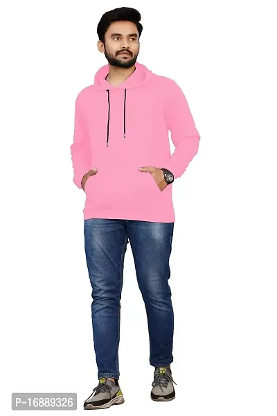 savsons Men's Plain Hoodie: Classic, Comfortable, Versatile, Perfect for Casual Wear Pink