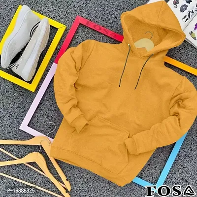 savsons Men's Essential Plain Hoodie: Simple, Elegant, and Cozy for Everyday Wear Yellow-thumb0