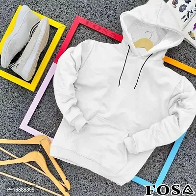 savsons Men's Essential Plain Hoodie: Simple, Elegant, and Cozy for Everyday Wear White