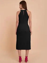 Trendy Black Polyester Bodycon Dress for Women-thumb1