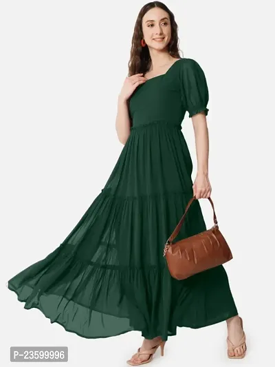 Classic Georgette  Maxi Length Western Wear For Women-thumb0