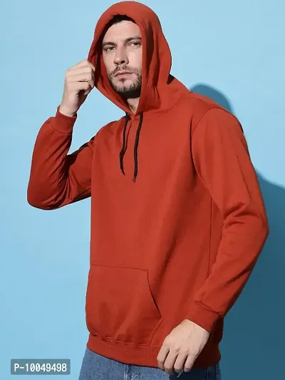 Classic Cotton Blend Solid Hoodie Sweatshirts for Men-thumb3