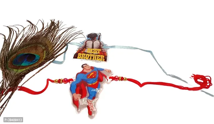 Super Man  PUBG Glitter rakhi for Kids-thumb0