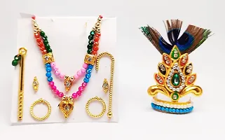 Combo of 2 Rakhi with Bracelet and Ladoo Gopal Singar Dress-thumb1